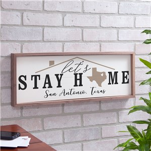 Personalized Home Landmark White Wood Wall Sign