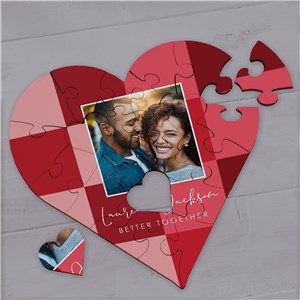 Personalized Heart-Shaped Photo Puzzle