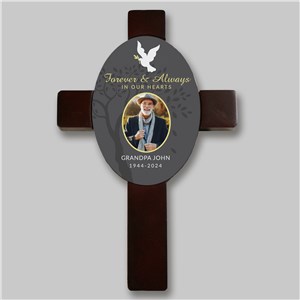 Personalized Cross Memorial Keepsake With Photo 