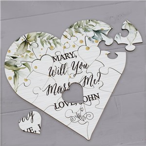 Will You Marry Me Personalized Heart Puzzle