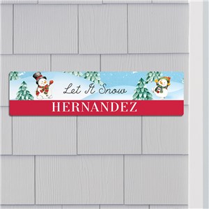 Personalized Let it Snow Wall Sign