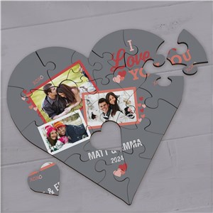 Personalized I Love You Photo Heart Puzzle | Personalized Valentine's Gifts