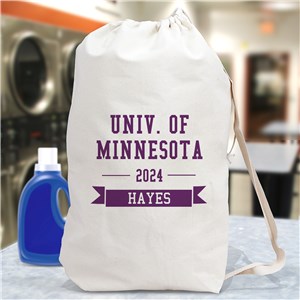Personalized College Laundry Bag | Graduate Gifts