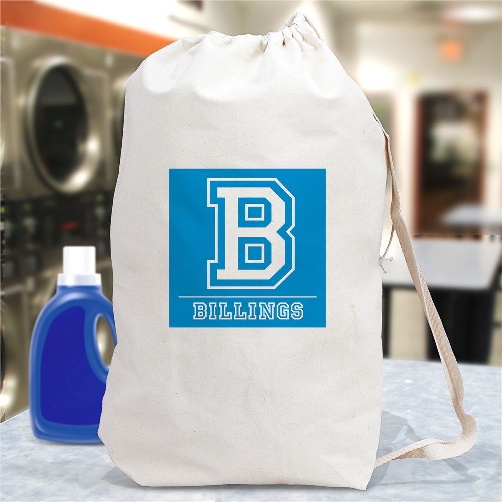 Initial Laundry Bag Personalized Initial Laundry Bag