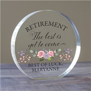 Personalized The Best is Yet to Come Round Acrylic Keepsake 7219202R