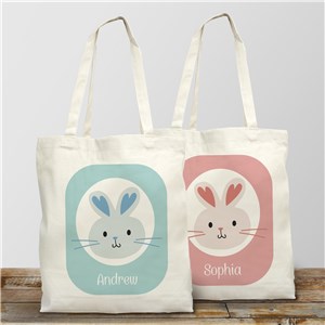 Easter Bunny Personalized Tote Bag | Personalized Easter Basket