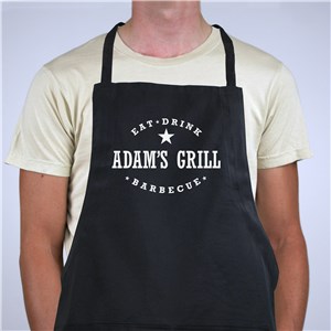 Personalized Colorful Eat, Drink, Barbecue Apron | Grilling Gifts for Dad