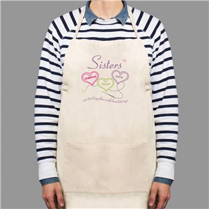 Sisters Heartstrings Personalized Apron | Personalized Aprons