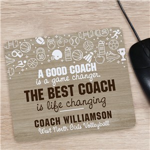 Personalized The Best Coach is Life Changing Mouse Bad 8220619