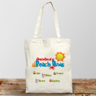 Beach Bums Personalized Canvas Tote Bag