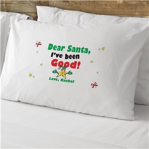 Personalized Dear Santa Cotton Pillowcase