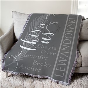 This is Us Personalized Tapestry Throw | Personalized Blankets