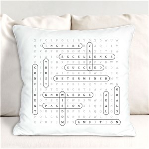 Personalized Throw Pillow | Word-Search Personalized Throw Pillow