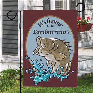 Bass Fishing Personalized Welcome Garden Flag | Personalized Garden Flags