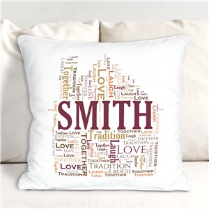 Welcome Home Word-Art Throw Pillow