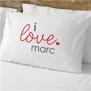 Personalized I Love You Pillow Case Set | Valentine Pillow Cases
