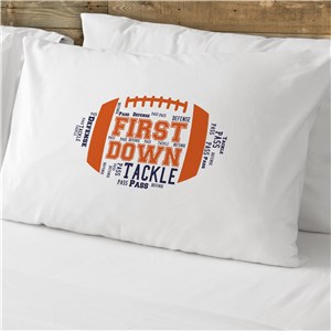 Personalized Football Word-Art Cotton Pillowcase 83096820C