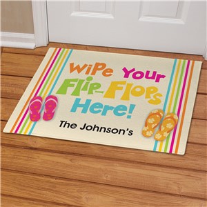 Personalized  Doormat - Flip Flops Beach House 83121777X
