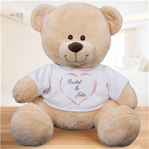 Personalized Heart Couple Teddy Bear | Valentine Day Teddy Bears