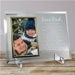 Personalized Fathers Day Glass Picture Frame | Personalized Father's Day Picture Frames