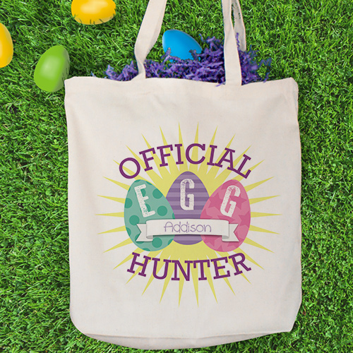 Easter Egg Hunter Tote Bag Personalized Easter Baskets