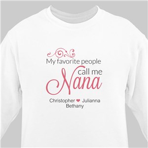 Personalized My Favorite People Call Me Long Sleeve T-Shirt