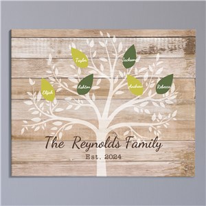 Personalized Family Tree Wall Canvas | Personalized Housewarming Gifts