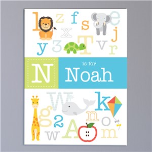 Personalized Alphabet Baby Wall Canvas | Canvas Wall Art