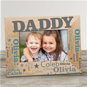 Personalized Dad Word-Art Wood Frame | Personalized Frames for Dad