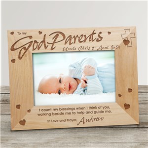 Godparent Wood Personalized Picture Frame