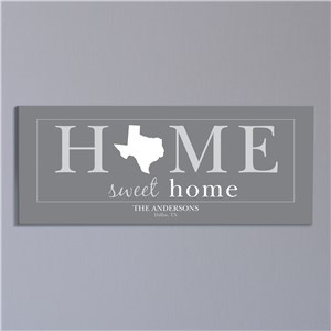 Personalized Home Sweet Home Wall Canvas 9174719