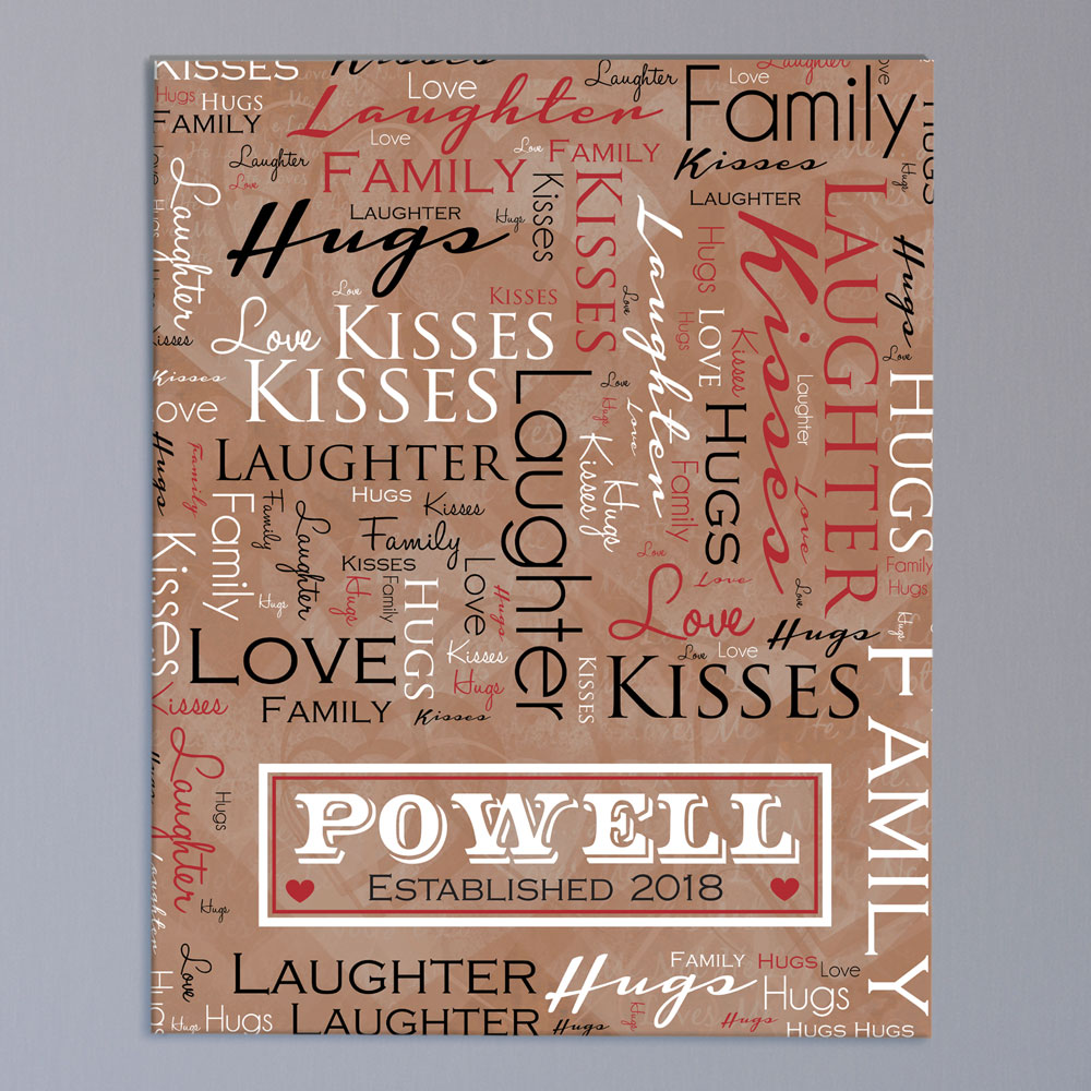 Family Name Word Art Canvas-Personalized Love Wall Canvas | GiftsForYouNow