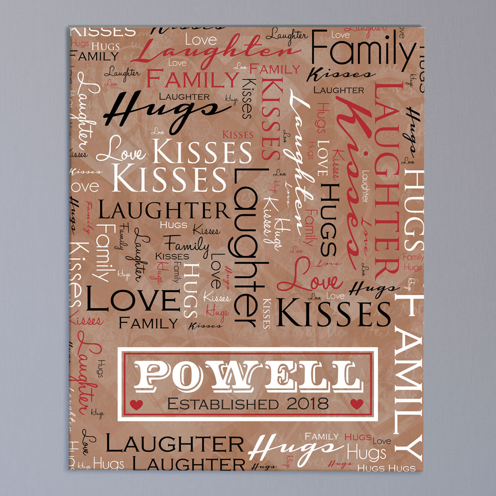 Family Name Word Art CanvasPersonalized Love Wall Canvas GiftsForYouNow