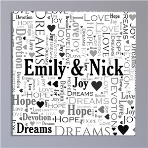 Together Word-Art Canvas | Personalized Valentine's Day Gifts