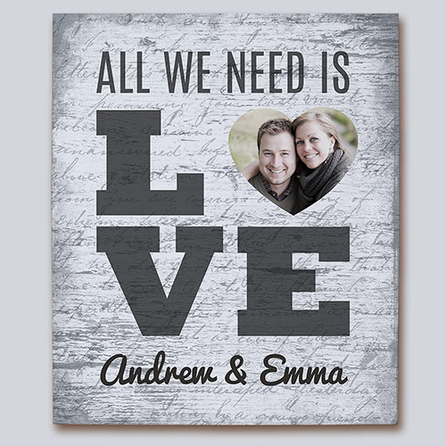 All We Need Is Love Photo Canvas GiftsForYouNow