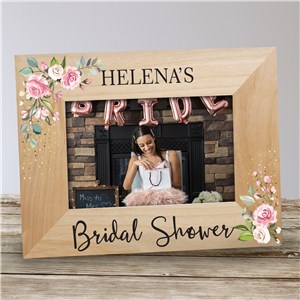Personalized Floral Quinceañera Wood Picture Frame 9218831