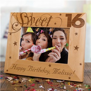 Sweet Sixteen Picture Frame | Personalized Wood Picture Frames