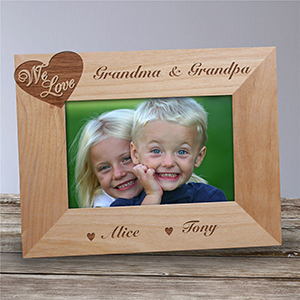 Engraved Love of Family Picture Frame | Personalized Gifts For Grandparents