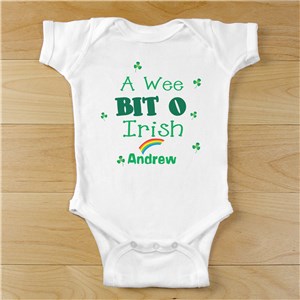A Wee Bit O Irish Infant Outfit | St. Patrick's Day Baby Shirt