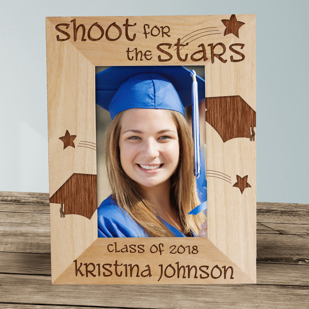 Shoot For The Stars Engraved Grad Frame GiftsForYouNow