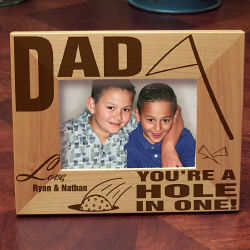 A Hole In One Wood Picture Frame