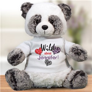 Personalized Wild About Panda Bear | Valentine Day Teddy Bears