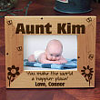 97681 - Aunt Happier Place Personalized Wood Picture Frame