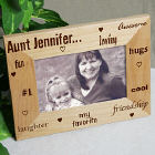 My Favorite Aunt Personalized Wood Picture Frame