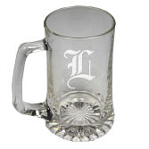 Any Initial Sports Glass Mug 