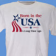 32336X - Born In The USA Personalized Birthday T-Shirt