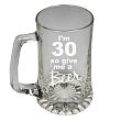 223581-30 - Give Me A Beer Personalized 30th Birthday Glass Mug