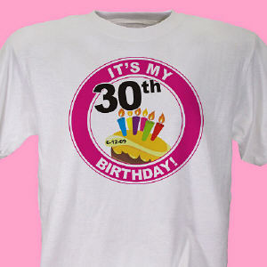 It's My Birthday T-Shirt - Pink or Blue, Any Year