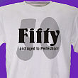 Perfection Personalized 50th Birthday T-Shirt 32357-50X