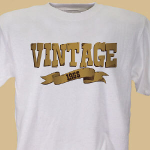 Vintage Personalized Birthday T-Shirt